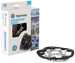 Yaktrax Diamond Grip - volledige tractie op ijs, sneeuw en terrein, draaibare kralen-handgrepen, koudebestendig, eenvoudig te bedienen, maat S