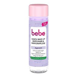 bebe Desmaquillante de ojos y cuidado de pestañas (125 ml), elimina suavemente la máscara impermeable y el maquillaje de ojos y cuida las pestañas suaves