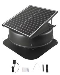 VEVOR Dakafzuigventilator op zonne-energie, 42 W, met intelligente thermostaat, afstandsbediening, luchtstroom 2800 CFM, geïntegreerde borstelloze gelijkstroommotor voor koeling, ventilatie op zolder