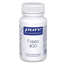 PURE ENCAPSULATIONS Folato 400, Metafolín, 5-MTHF, Forma Biológica Activa del Ácido Fólico, 90 Cápsulas Vegetales