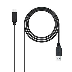 USB 3.1 Gen2-kabel biedt snelheden tot 10 Gbps en ondersteuning voor 3A lading. USB-C naar USB-A-stekker, lengte van 2 meter, ideaal voor een snelle en veilige verbinding. Kleur: zwart.