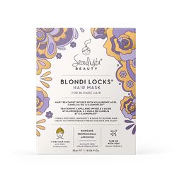 Seoulista Beauty Blondi Locks Hair Mask - HELP RESTORE LUMINOSITY AND SHINE TO BLONDE HAIR | Designed to deeply hydrate, strengthen and deliver a shimmering sheen to blonde hair, Beige