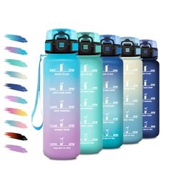 Borraccia Bambina 500ml, Borraccia Motivazionale con Filtro, a Prova di Perdite, Bottiglia Acqua Sportiva con Indicatore del Tempo, Borraccia per Bambini, Campeggio, Corsa, Viaggio, Scuola, Yoga