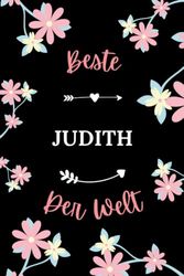 Beste Judith der welt: Notizbuch Judith Kollegin - 110 linierte Seiten - Geschenk für eine Frauen Judith personalisiert mit Namen