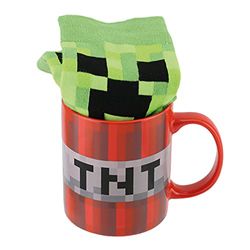 Juego de tazas y calcetines de cerámica Minecraft