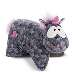 NICI- Cuscino Peluche Unicorno Diamond Dust da 40x30 cm, Colore Grigio, 47654