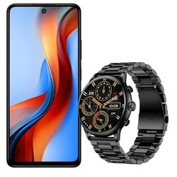 MyPhone N23 Plus 5G Smartphone met twee apparaten + smartwatch myPhone Watch Elegant 2, Smartphone 5000mAh, Android 14, NFC, Dual SIM, 256 GB, 8 GB Ram, drievoudige camera 50 mpx, smartwatch met GPS