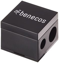 benecos - double sharpener for cosmetic pencils - with integrated cleaning spatula