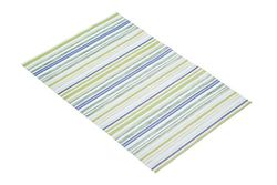 KitchenCraft Woven Vinyl Placemat, 45 x 30 cm (17.5" x 12") - Blue / Green Stripes