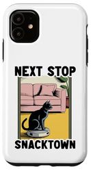 Next Stop Snacktown Robot Vacuum Cleaner Funny Cat Case for iPhone 11