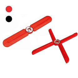 Wedo 206300102 Diseño Salvamanteles, aufklapp Bar, para ollas hasta diámetro 25 cm, resistente al calor hasta 230 °C 22 x 3 x 1 cm, silicona, acero inoxidable cepillado anillo, rojo