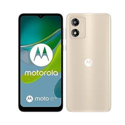 Motorolo moto (e13, 6.5 Inch HD+ display, AI-powered Camera System, Dolby Atmos, 5000 mAh Battery, 2/64 GB, Dual SIM), Creamy White