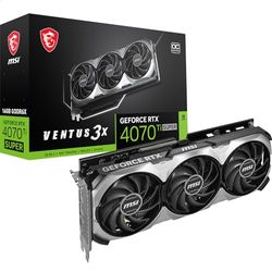 MSI GeForce RTX 4070 Ti SUPER 16G VENTUS 3X OC Scheda Video Gaming - 16GB GDDR6X, 2655 MHz, PCI Express Gen 4, 256-bit, 3x DP v1.4a, HDMI 2.1a (Supporta 4K & 8K HDR)