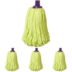 Mery | Mocio in microfibra 100% | Mocio super assorbente | Nessuna traccia | Lime e viola, 22 cm (Confezione da 4)