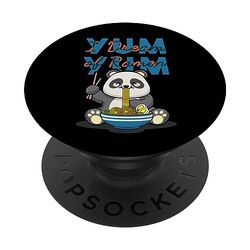 Lindo bebé panda comiendo ramen | Amante de fideos sueño Yum Yum PopSockets PopGrip Adhesivo