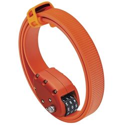 OTTOLOCK Stalowe i Kevlarowe zapięcie rowerowe z liczbami, 76 cm, lekkie, kompaktowe, bezpieczne, wytrzymałe, idealne dla rowerzystów i sprzętu sportowego, pomarańczowe