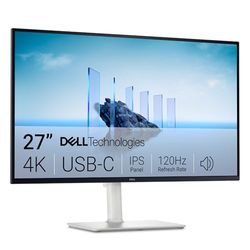 Dell 27 Plus USB-C Monitor - S2725QC, 4K UHD (3840x2160), 120Hz, IPS, 4ms, AMD FreeSync Premium, 99% sRGB, Height Adjust, Built-in Speakers, 2 USB-C, 2 HDMI, 2 USB, 3 Year Warranty
