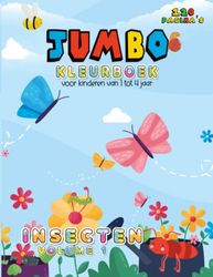 Jumbo kleurboek voor kinderen van 1 tot 4 jaar, Insecten: Grote, eenvoudige en leuke illustraties, alfabet en leuke thema's: voor peuters (kleine ... boeken) Insecten ontdekken in de tuin.