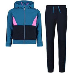 CMP Stretch Fleece Tracksuit Set Sweatshirt Pant, Girl, 128, Lake