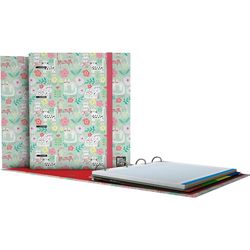 Grafoplás Ordner met 4 ringen, A4, Pop Up Desing, inclusief reserverooster 5 x 5 rand, kleur 90 g, tabbladen, transparante omslag, ergonomische gebogen rug, map