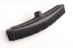 Fripac-Medis - Escova de varrer de borracha para cabeleireiro (30 x 5 cm), cor preta