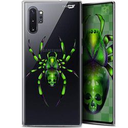 Caseink Beschermhoes voor Samsung Galaxy Note 10 +/Plus (6,8 inch), gel, HD, bedrukt in Frankrijk, zacht, schokbestendig, motief spin, groen