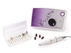 Promed the file 1130 Kit di frese elettrica professionale per manicure pedicure, 18 componenti, 30.000 r/min, Viola