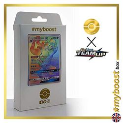 Incineroar-GX (Fuegro-GX) 188/181 hembitna regnbåge – myboost X Sun & Moon 9 Team Up – Box med 10 engelska pokémon-kort