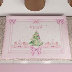 PETTI Artigiani italiani - Fornulafdekking voor Kerstmis, kookplaatafdekking, 50 x 70 cm, fornuisafdekking dwerg roze, 100% Made in Italy