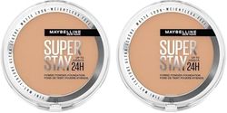 Maybelline Powder Foundation, Long-lasting 24H Wear, Medium to Full Coverage, Transfer, Water & Sweat Resistant, SuperStay 24H Hybrid Powder Foundation, 48 (Pack of 2)