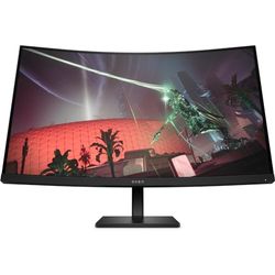 HP OMEN 32c, Monitor Curvo da 32 pollici, Pannello VA 16:9 2K QHD 165Hz, 1 ms, Display HDR 400, Antiriflesso, 400 nits, AMD FreeSync, NVIDIA G-SYNC, VESA 100x100 mm, HDMI 2.0, USB-A e C, Nero