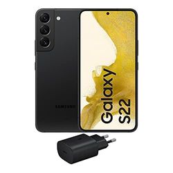 Samsung Galaxy S22 5G Smartphone Android, Caricatore incluso, Senza SIM, 128GB, Display 6.1’’ Dynamic AMOLED 2X, 4 Fotocamere, Nero (Phantom Black), 2022 [Versione Italiana]