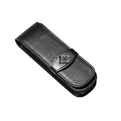 DIPLOMAT - D41000002 - Leren hoesje voor 2 pennen - Chic en elegant - Duurzaam - Zwart