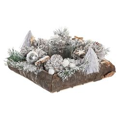 PORTAVELA ABEDUL CRISTAL 20X20X12,5 NEVADO NATURAL