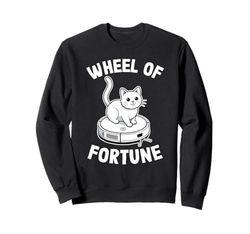 Wheel Of Fortune Robot Vacuum Cleaner Funny Cat Sweatshirt