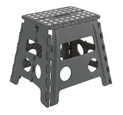 ARREGUI TB32-G Tabouret Pliant | Marchepied pour Adultes et Enfants | Escabeau Pliant | Tabouret marchepied Enfant | Tabouret pour la Cuisine, Salle de Bain, Camping | 32 cm Hauteur | Storm Grey