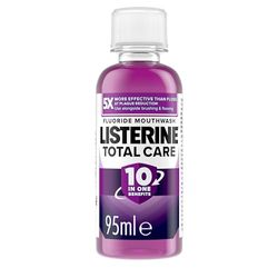 Listerine Total Care Antibacterial Mouthwash (95ml), Caring and Cleansing Mouthwash with 10-in-1 Benefits, Clean Mint-Flavoured Mouthwash to Freshen Breath