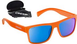 Cressi Spike Sunglasses Óculos de sol desportivos unissexo para adultos, lentes espelhadas azuis, tamanho único