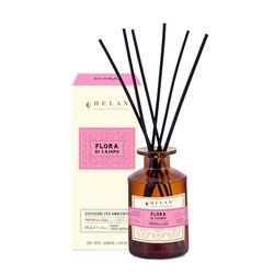 Helan Flora di Campo odświeżacz powietrza, perfumy pokojowe z nutami piżmowymi, patyczkami dyfuzorowymi, pomysły na prezent i odświeżacze powietrza, 100 ml, wyprodukowane we Włoszech