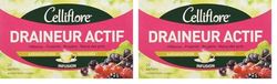 CELLIFLORE - Infusion Draineur Actif - A Base d'Hibiscus/Pissenlit/Bruyère/Reine des Près - 20 Sachets (Lot de 2)