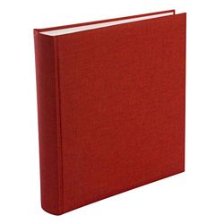 goldbuch 31707 Fotoalbum, Summertime, 30 x 31 cm, fotoalbum med 100 vita sidor och pergaminskiljeblad, fotoalbum av linne, minnesalbum, rött