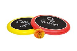 Schildkröt Ogo Sport Set para jogos ativos, 2 discos lisos Ø 29 cm com rede elástica, 1 bola Fuzzy Ø 6,5 cm, jogo divertido e seguro para exteriores