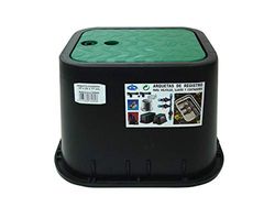 S&M 760808 Arqueta para rega enterrada 2 saídas, cor preto/verde