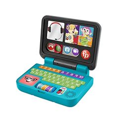 ​Fisher-Price - Ridi e Impara Il Mio Primo Laptop, Edizione italiana, Giocattolo Elettronico con Contenuti Educativi Smart Stages, Giocattolo per Bambini 6+ Mesi, HHH03
