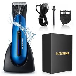 Barberboss Male Body and Groin Trimmer, Precision Grooming for Men, Body & Pubic Hair Styling Kit, Men’s Ultimate Body and Intimate Area Shaver, Men’s Intimate and Body Hair Trimmer