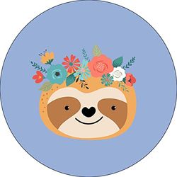 Bonateks, Ronde digitaal bedrukte muismat, antislip onderkant, voor kantoor en thuis, diameter: 22 cm