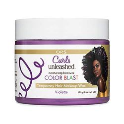 ORS Curls Unleashed Violette Color Blast - Cera per il trucco, 171 g, colore temporaneo dei capelli, con cera d'api idratante e olio di ricino, per una migliore esperienza di colorazione