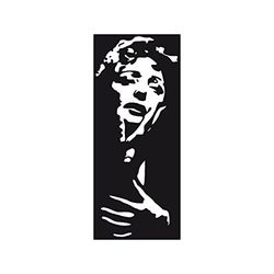 Tatoutex Stickers Edith Piaf - Bleu Foncé, L 30cm x H 69cm