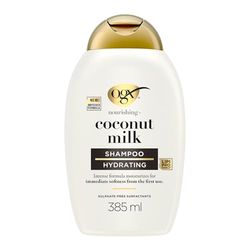 OGX Shampoo Nourishing + Coconut Milk, Shampoo idratante con Latte e Olio di Cocco, Shampoo capelli secchi con effetto districante per capelli morbidi, luminosi e sani, 385 ml