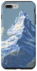 Coque pour iPhone 7 Plus/8 Plus Impression pixellisée Retro Mountain 8 bits